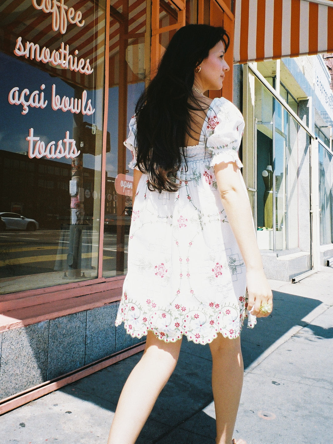 Lulu Mini Dress - Red Embroidery