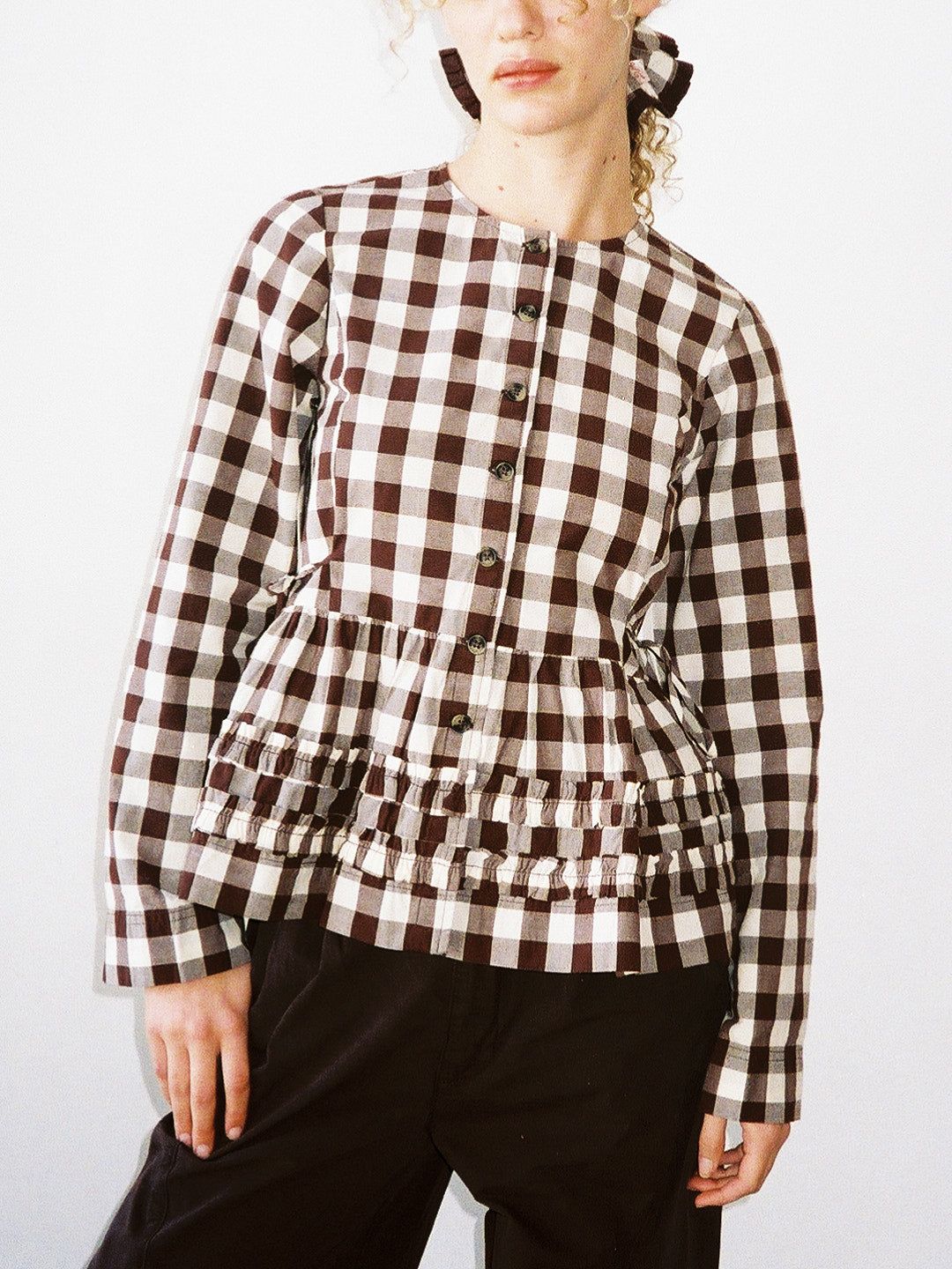 Madison Blouse - Butter Gingham