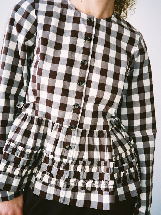 Madison Blouse - Butter Gingham