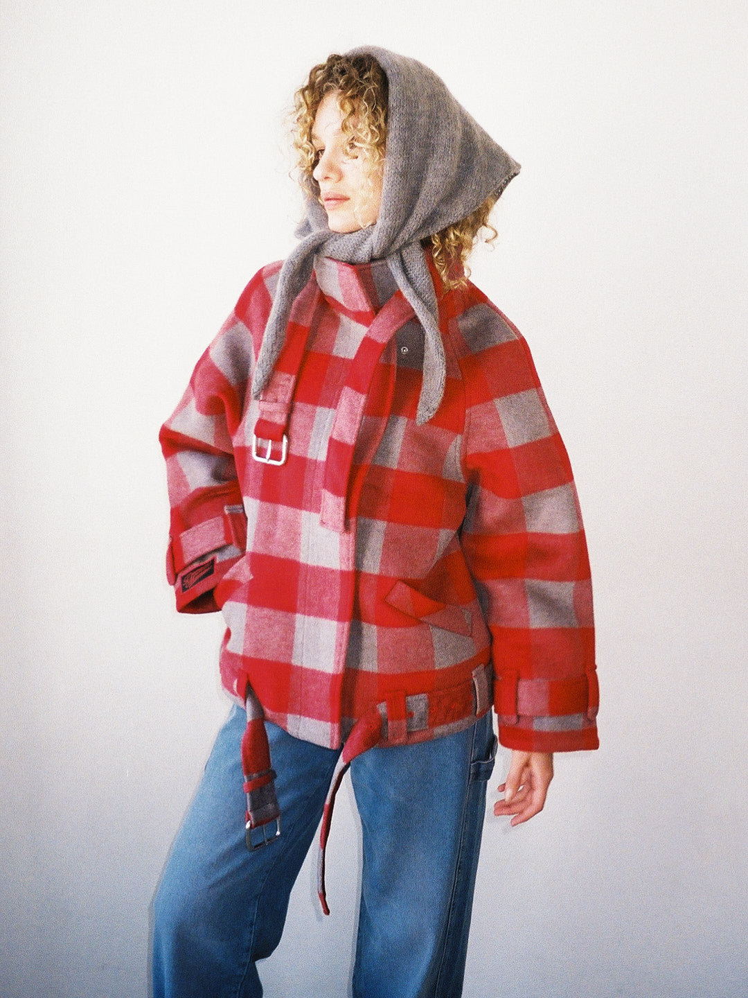 Polly Wool Bomber - Red