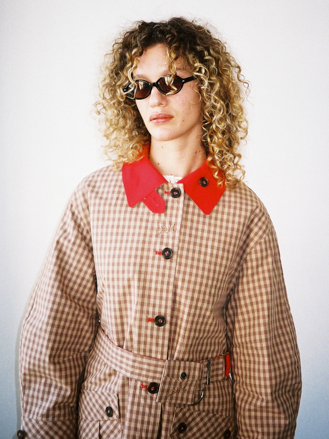 Anja Reversible Honey Trench - Tan & Red