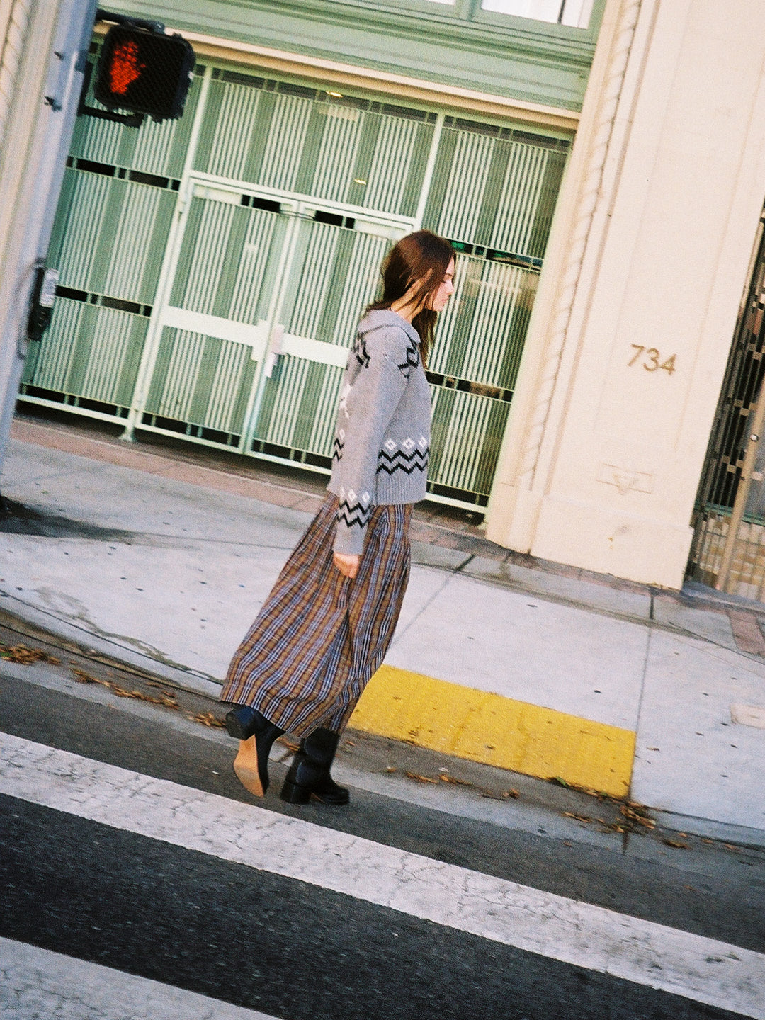 Josie Midi Skirt - Multi Check