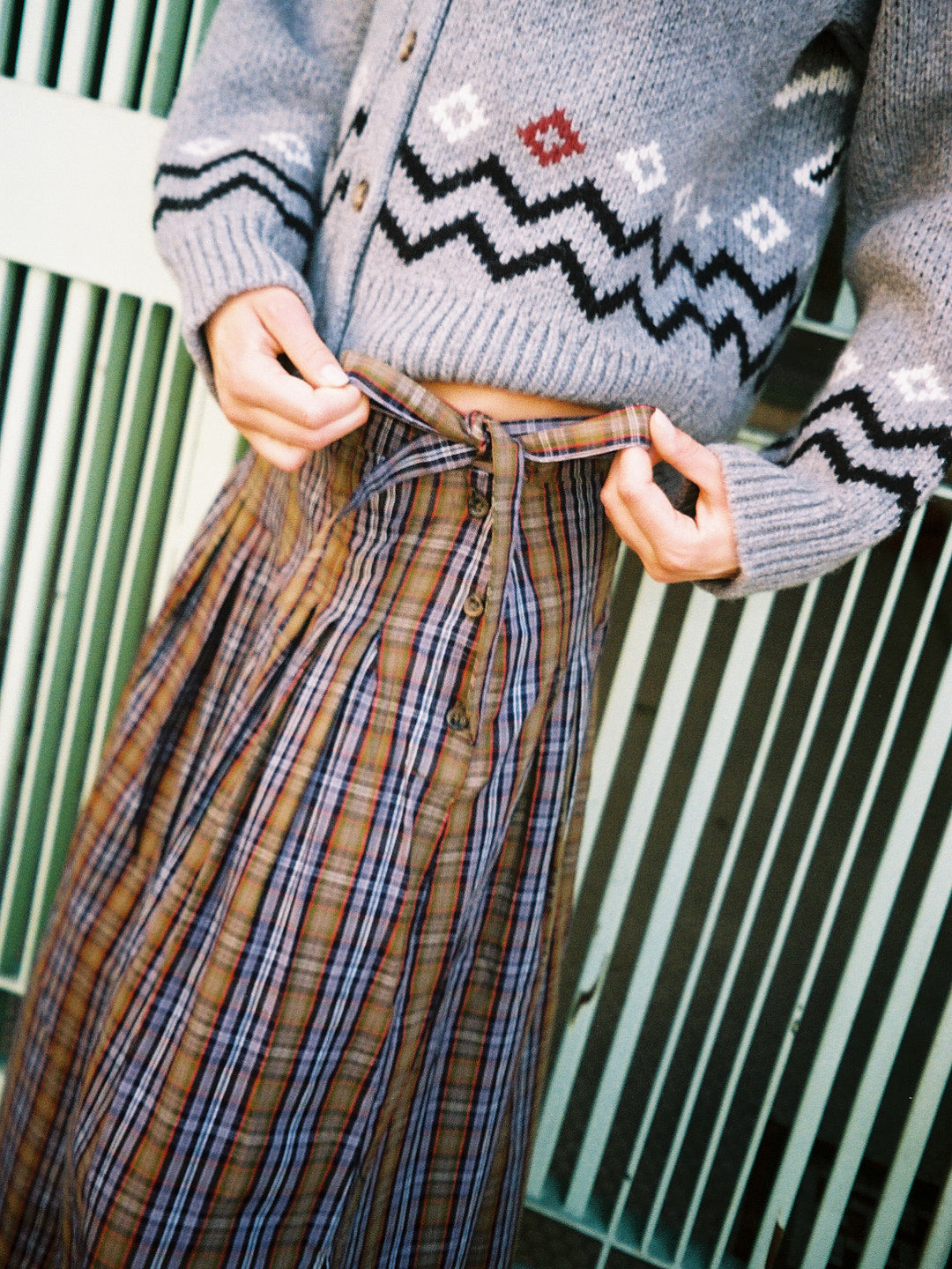 Josie Midi Skirt - Multi Check
