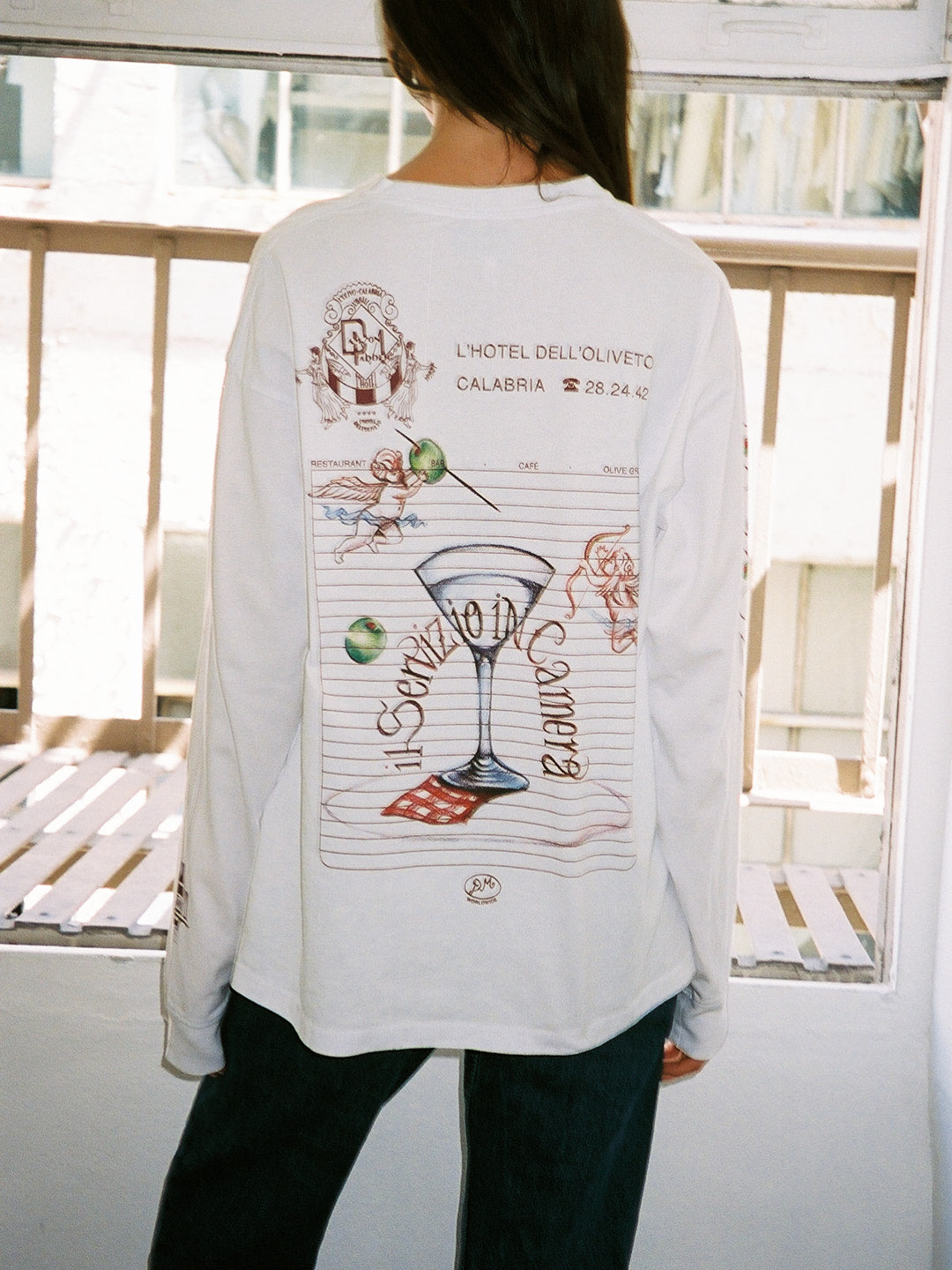 Olive Hotel Tee - White