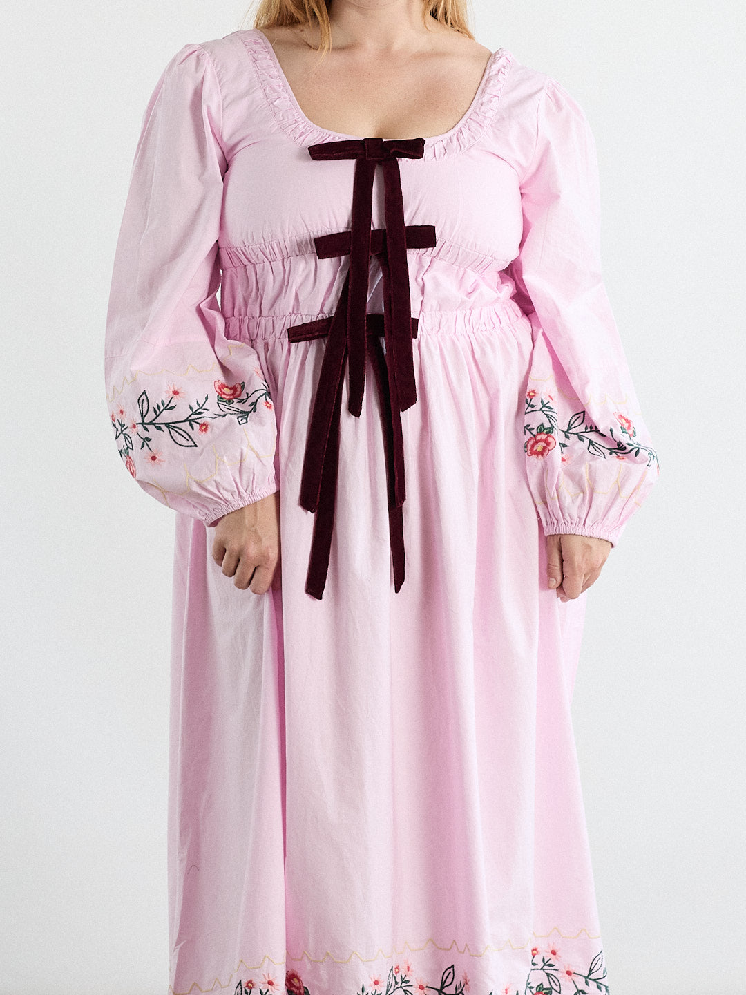 Dakota Dress - Pink Embroidery