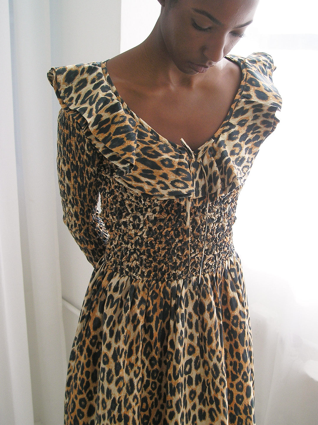 Harper Shirred Midi Dress