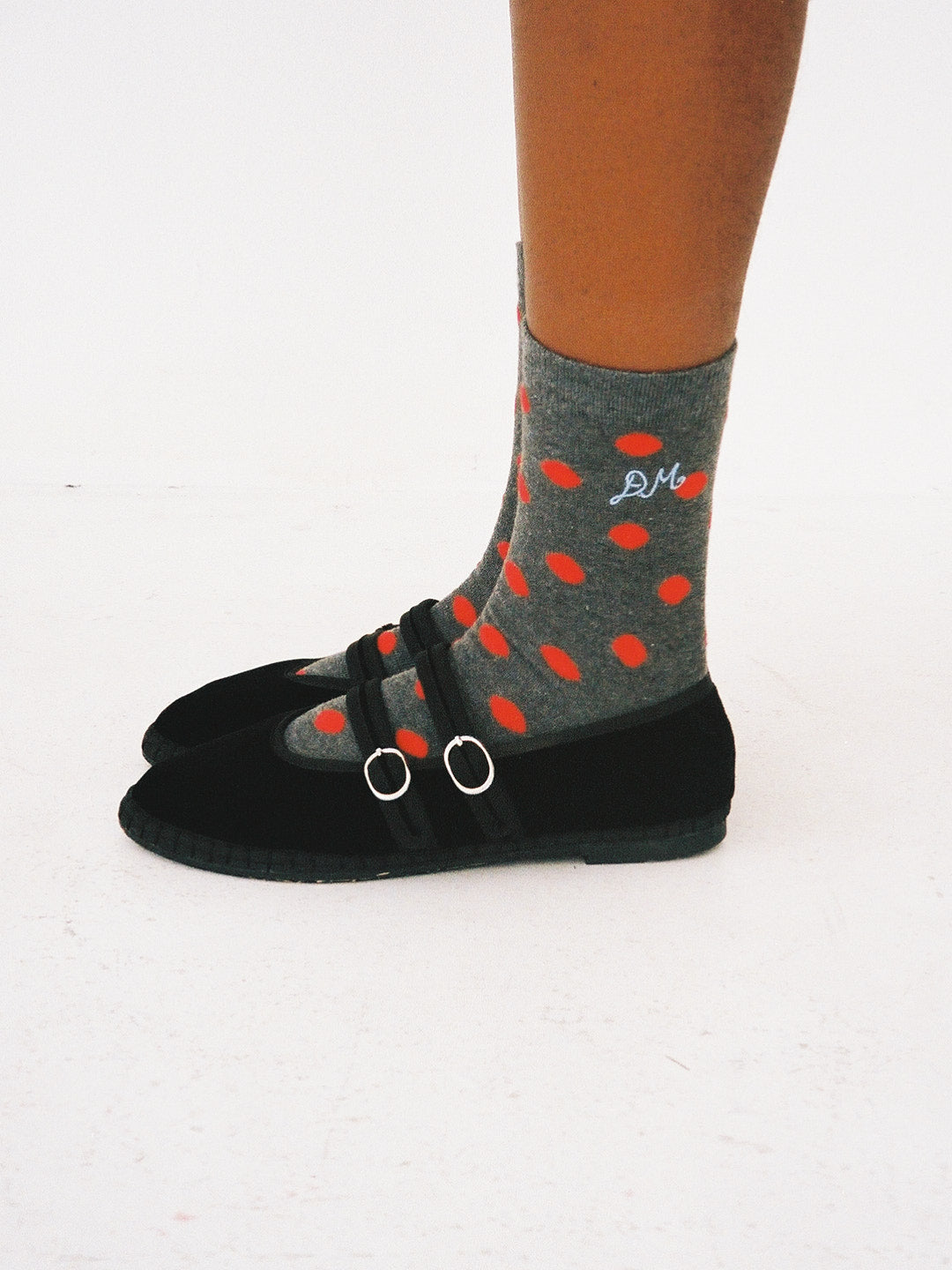 2 Pack Socks - Red/Black Spot