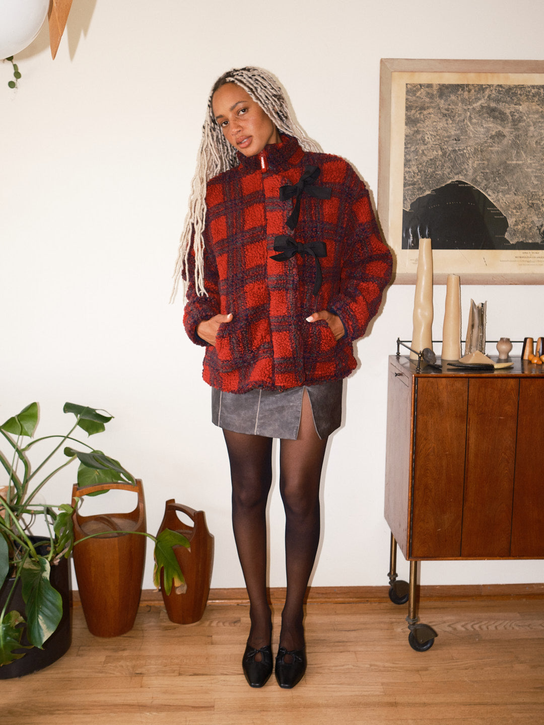 Ingrid Borg Jacket - Red Plaid