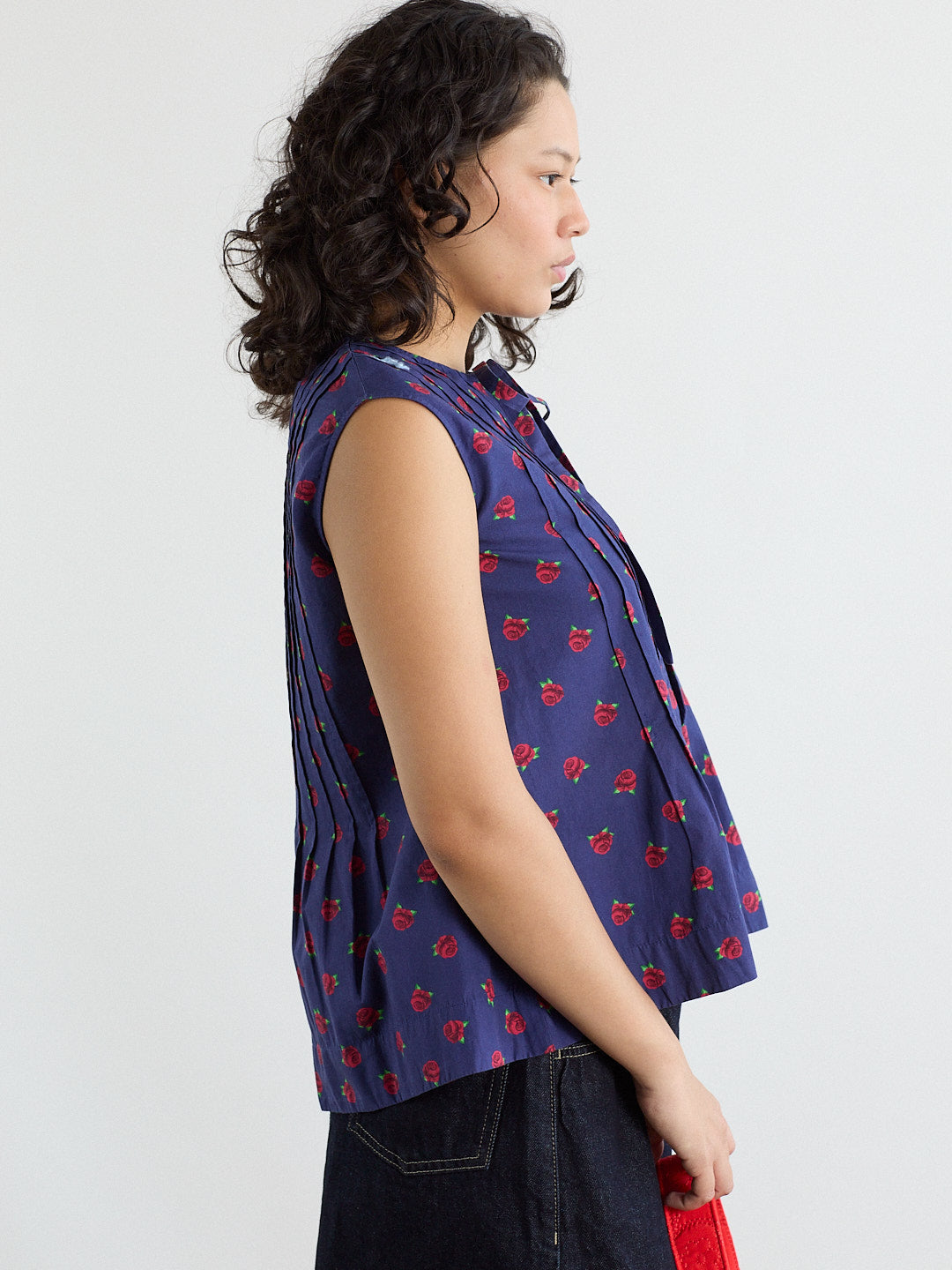 Nora Pin Tuck Blouse - Rose Print – Lisa Says Gah