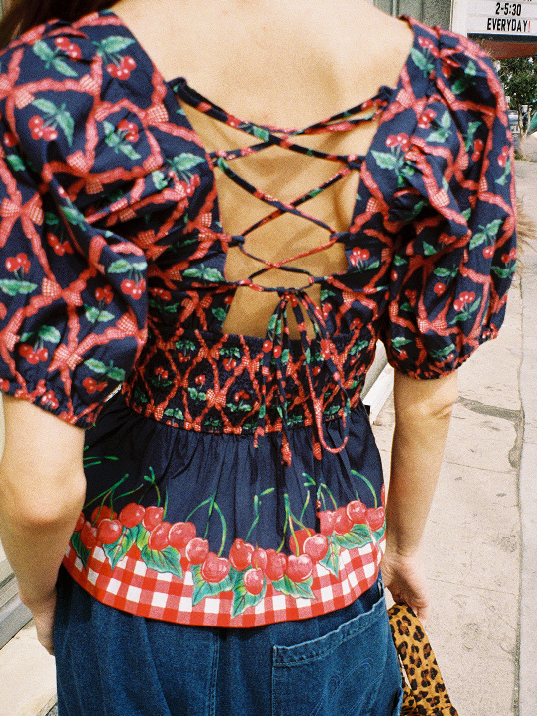 Allegra Blouse - Cherry Pie