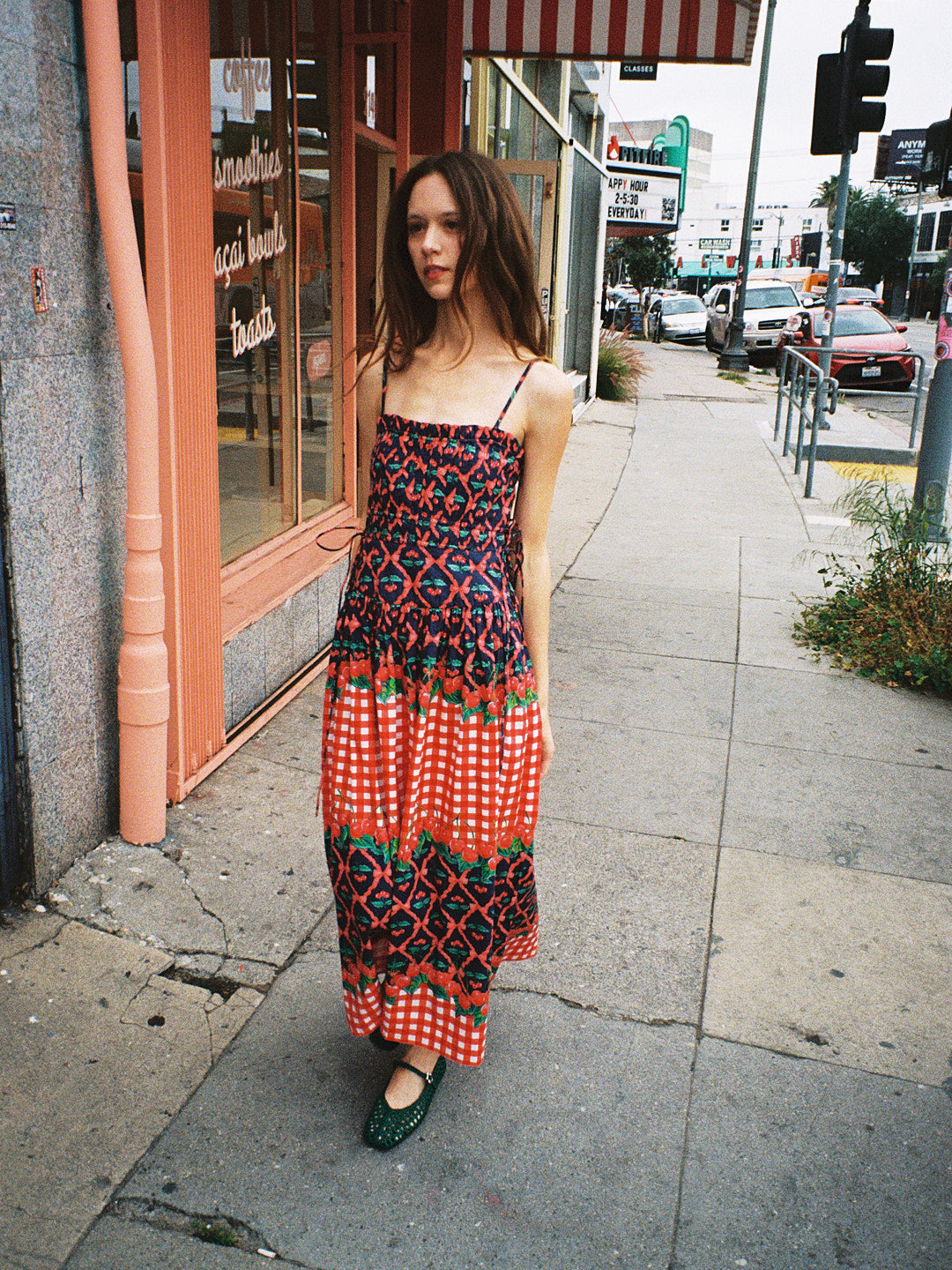 Kelia Midi Dress - Cherry Pie