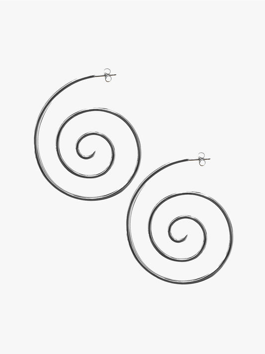Haylee Spiral Earrings - Silver