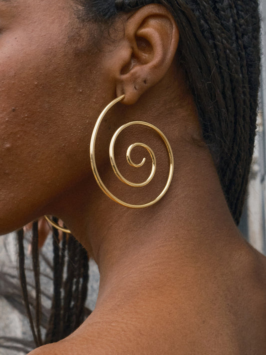 Haylee Spiral Earrings - Gold