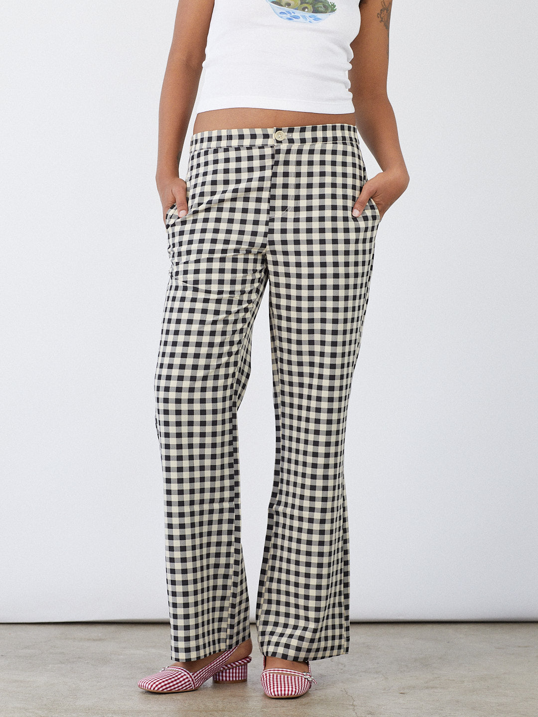 Estelle Pant - Black Gingham – Lisa Says Gah