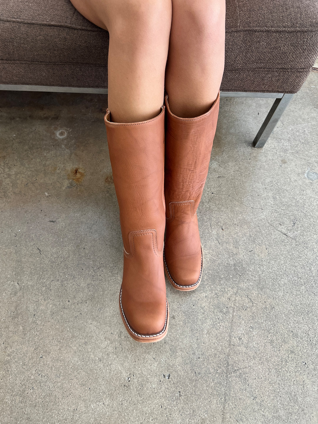 Campus Knee High Boot - Saddle