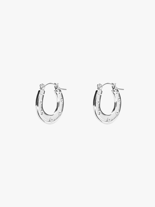 Horseshoe Earrings - Silver