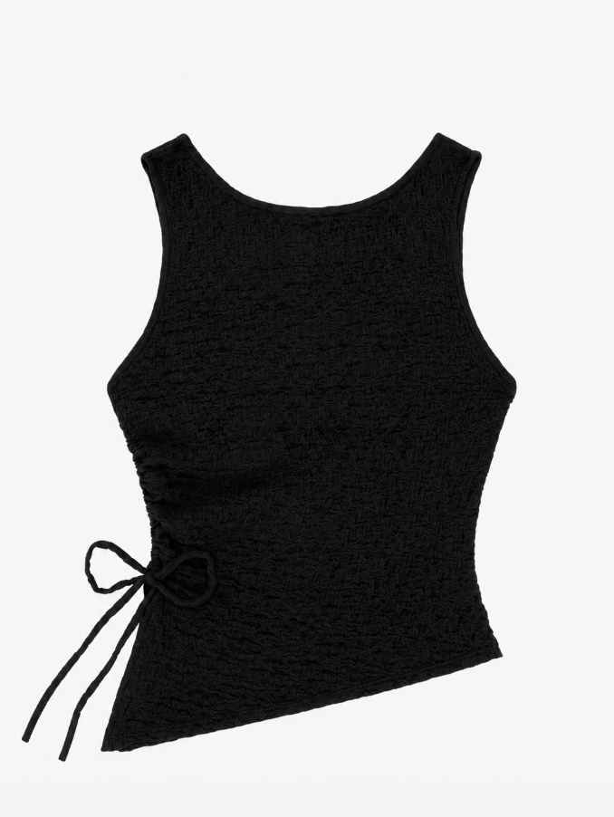 Erin Tank - Black Crinkle