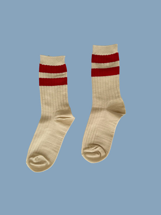 Her Varsity Sock - Red
