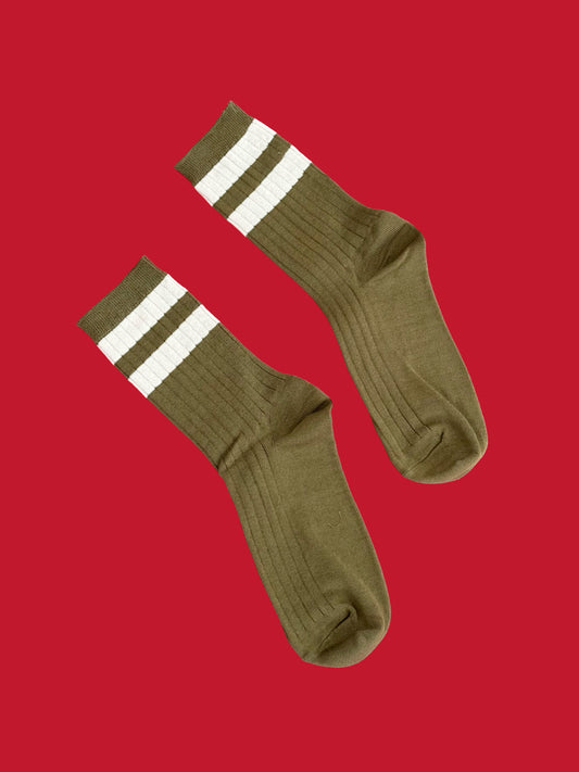 Her Varsity Sock - Fern