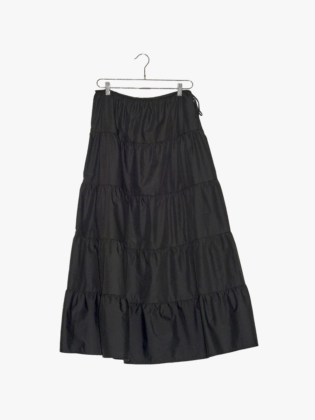 スカート MONOHA : 25SS / Check tiered maxi skirt (black) スカート MONOHA : 25SS / Check tiered maxi skirt (black