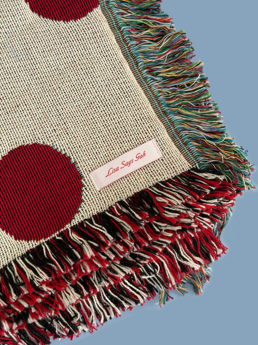 Archie Throw Blanket - Red Dot