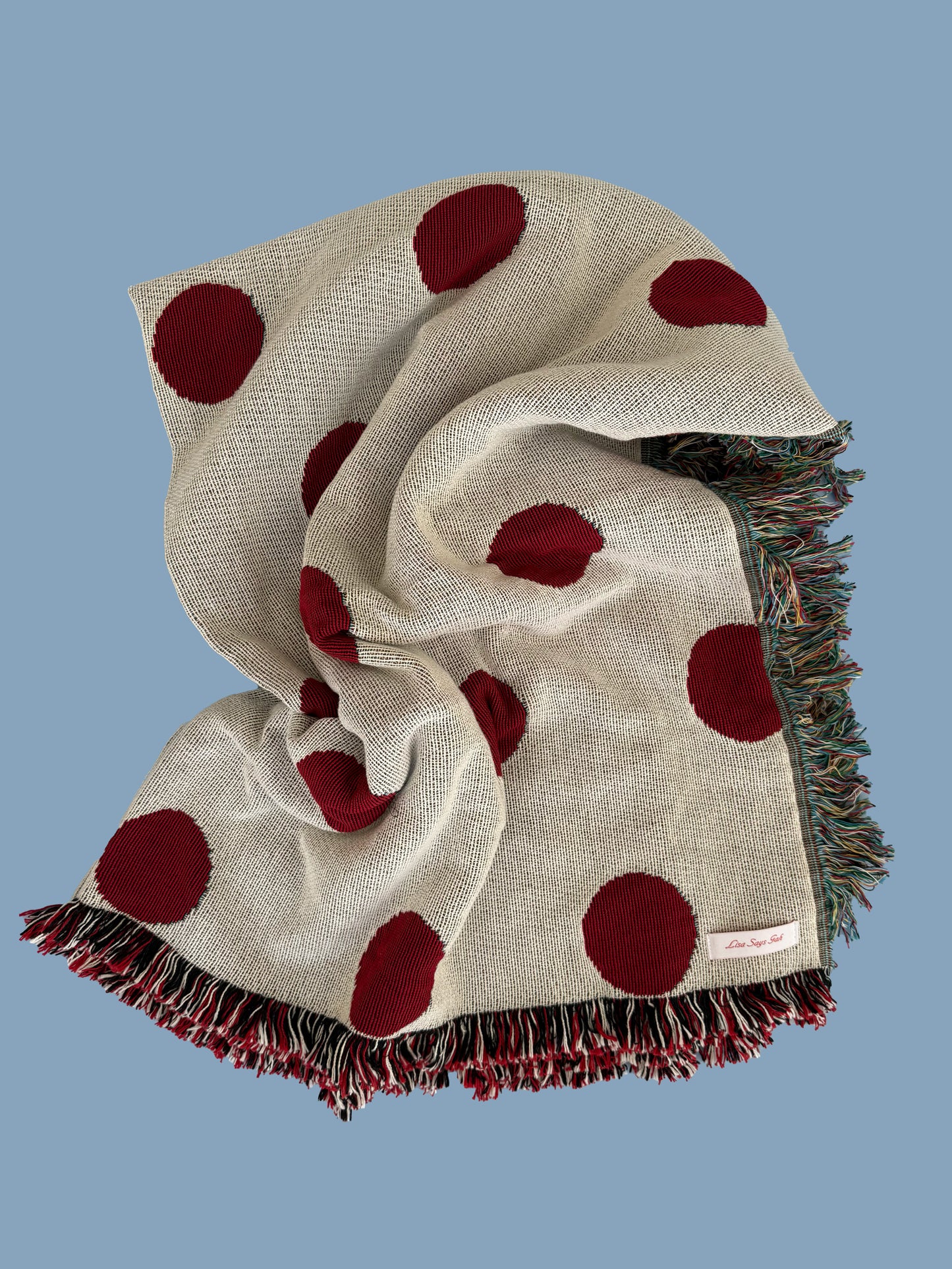 Archie Throw Blanket - Red Dot