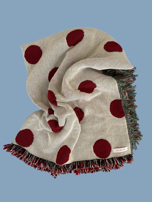 Archie Throw Blanket - Red Dot