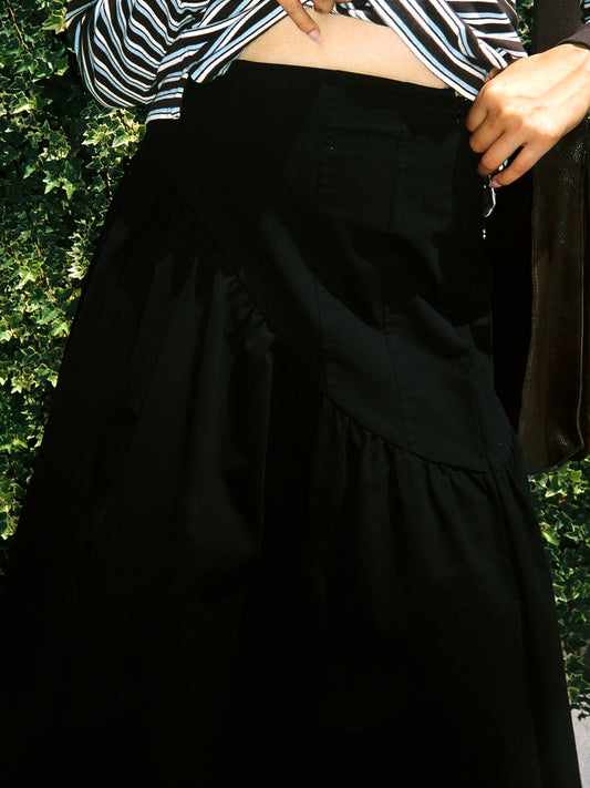 Maeve Midi Skirt - Caviar Twill