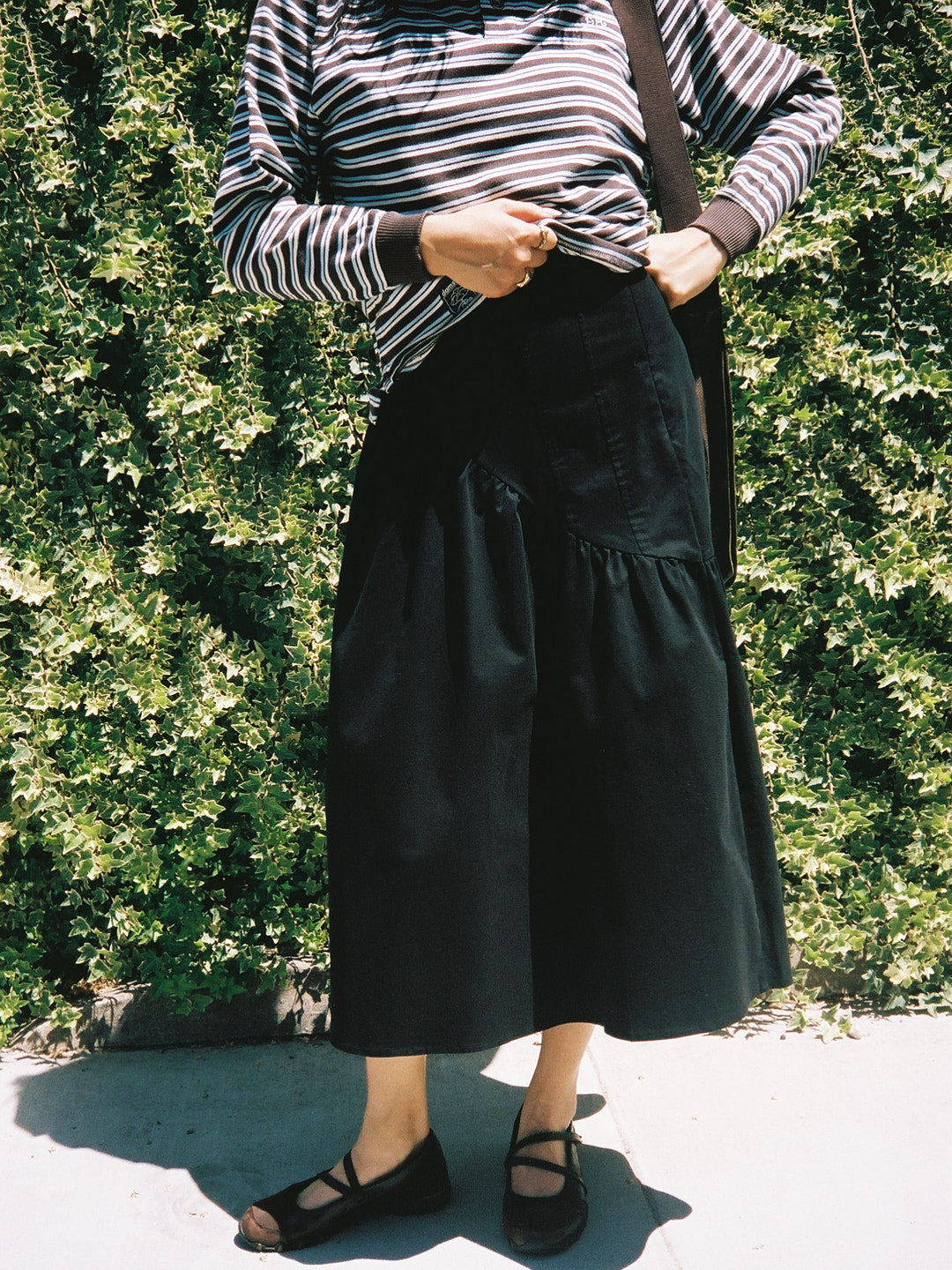 Maeve Midi Skirt - Caviar Twill