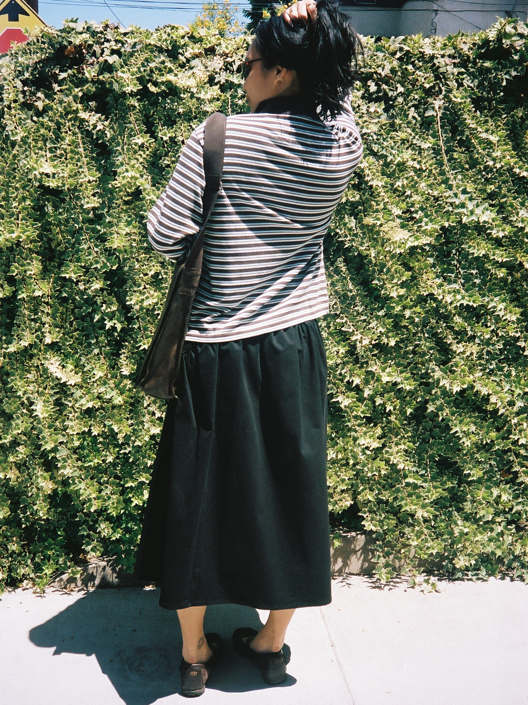 Maeve Midi Skirt - Caviar Twill