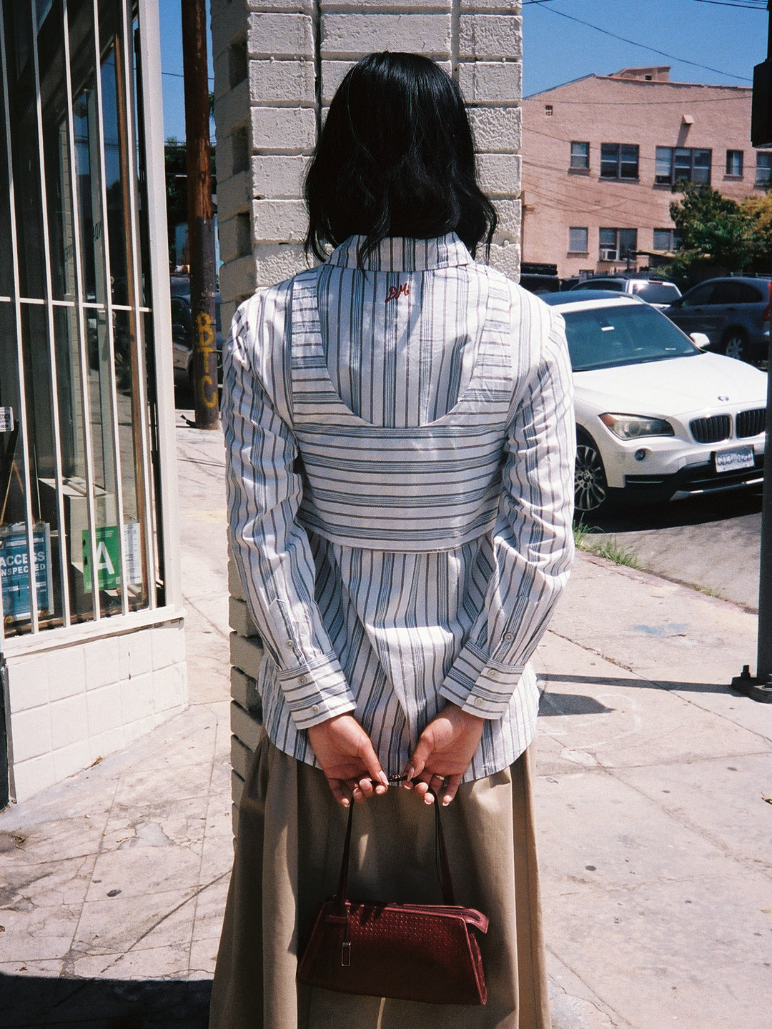 Valeria Double Layer Shirt - Caraway Stripe