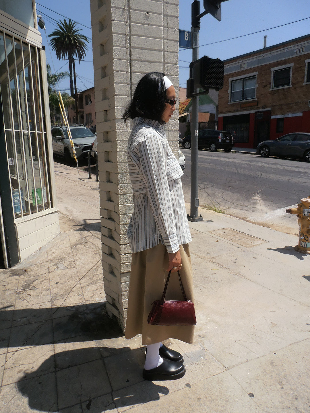 Valeria Double Layer Shirt - Caraway Stripe