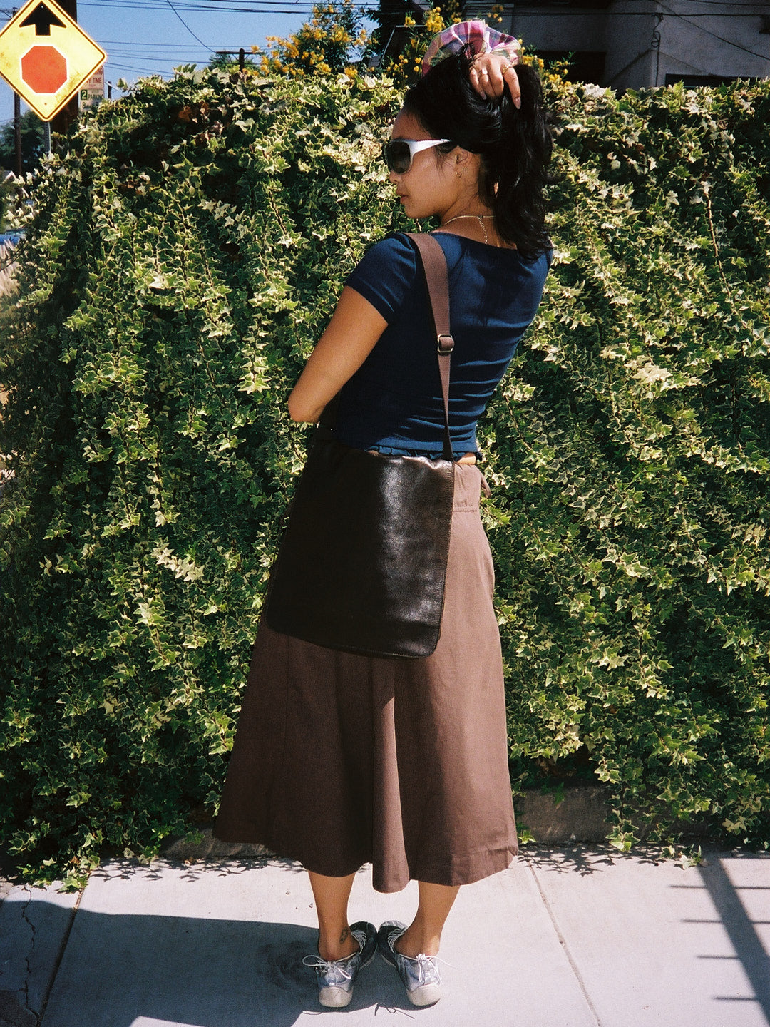 Caspia Volume Midi Skirt - Chocolate