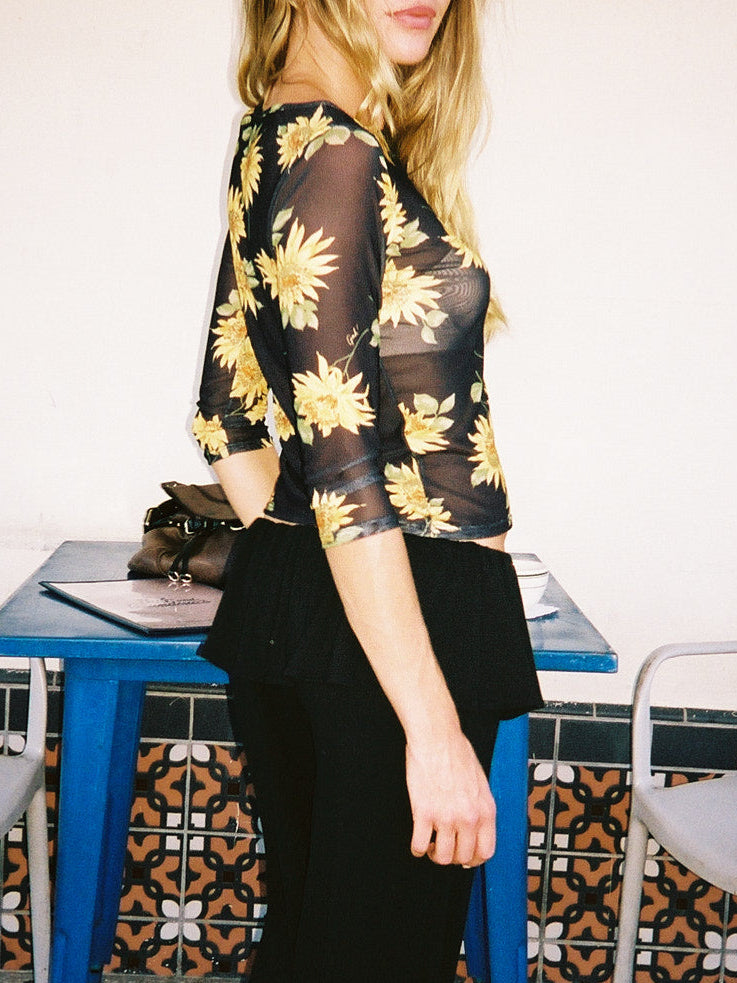 Nia Top - Midnight Sunflower