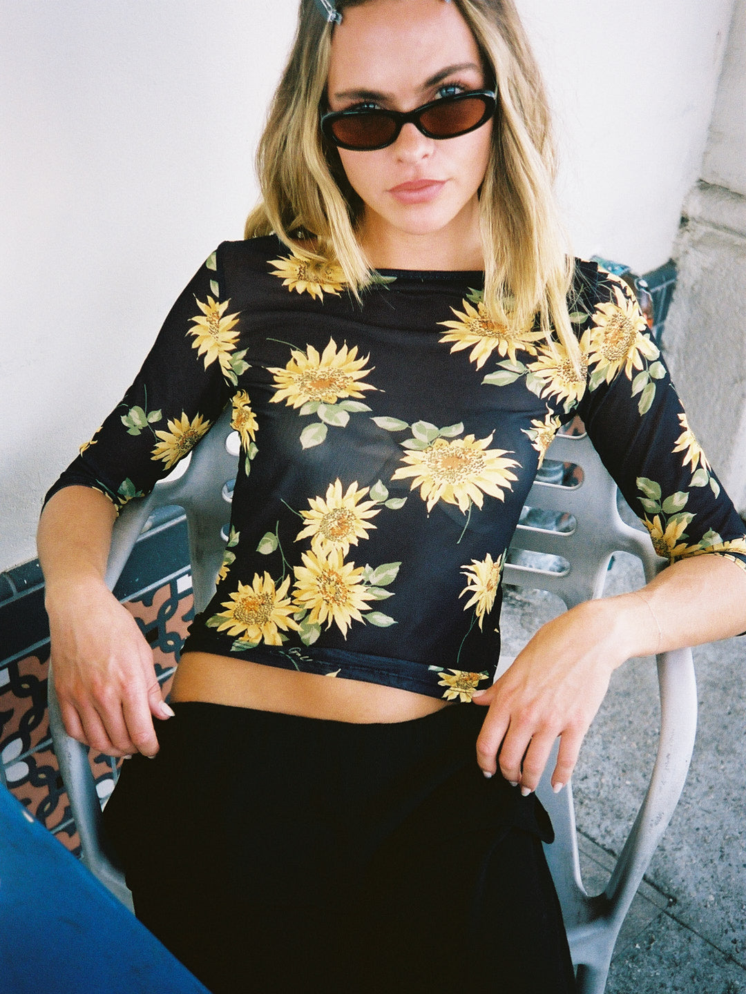 Nia Top - Midnight Sunflower