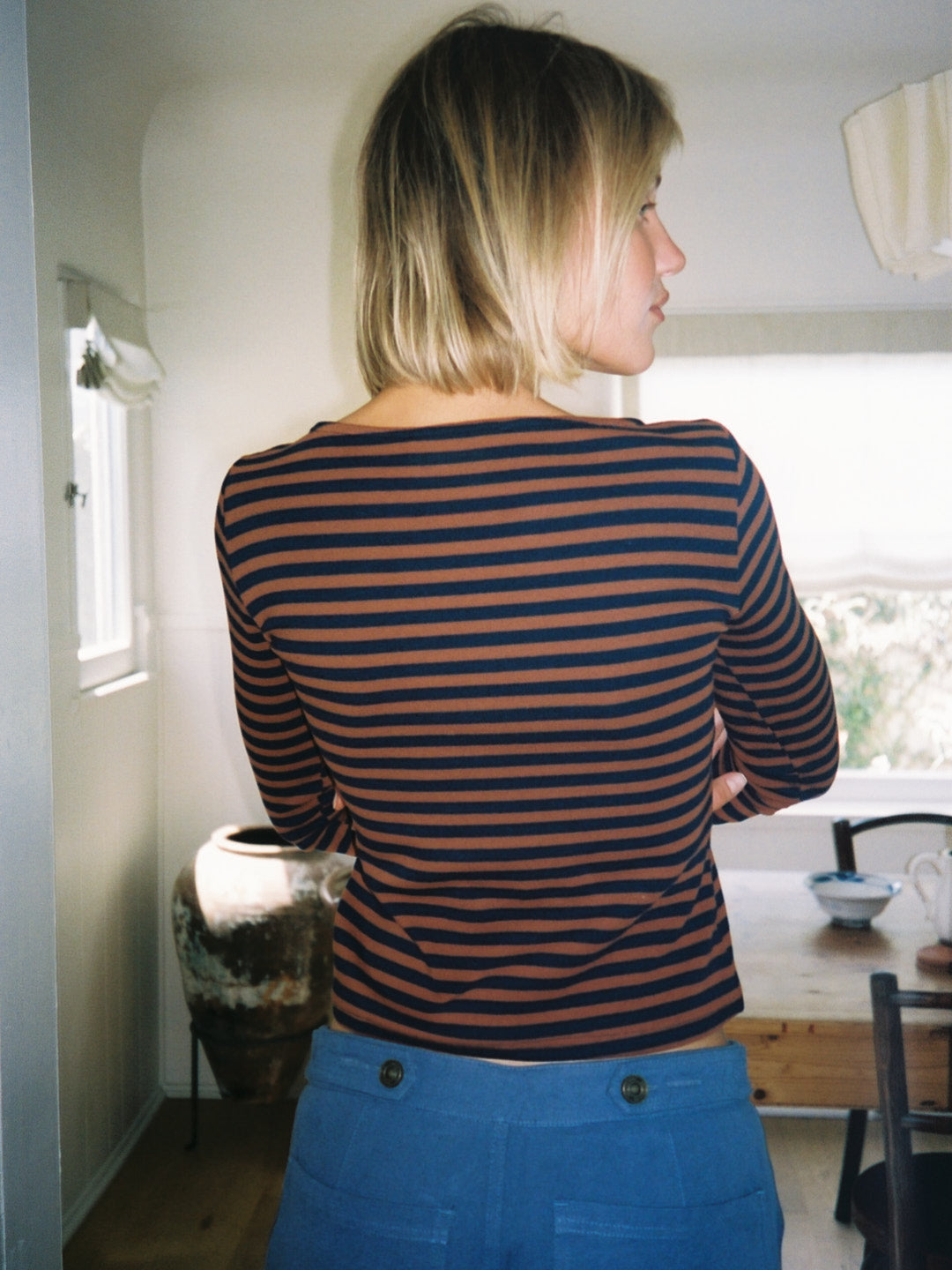 Nia Top - Tobacco Stripe