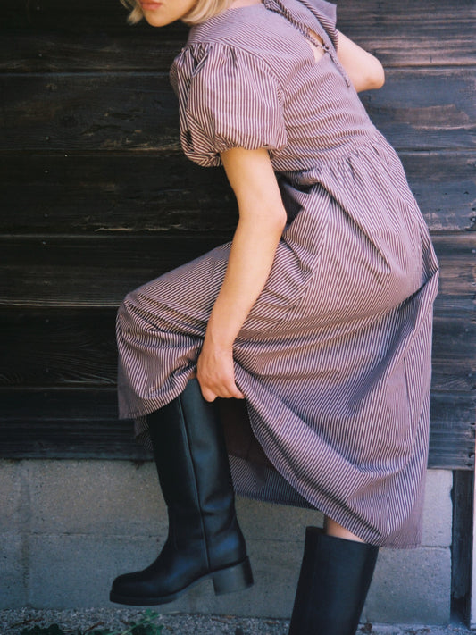 Verena Dress - Saddle Stripe