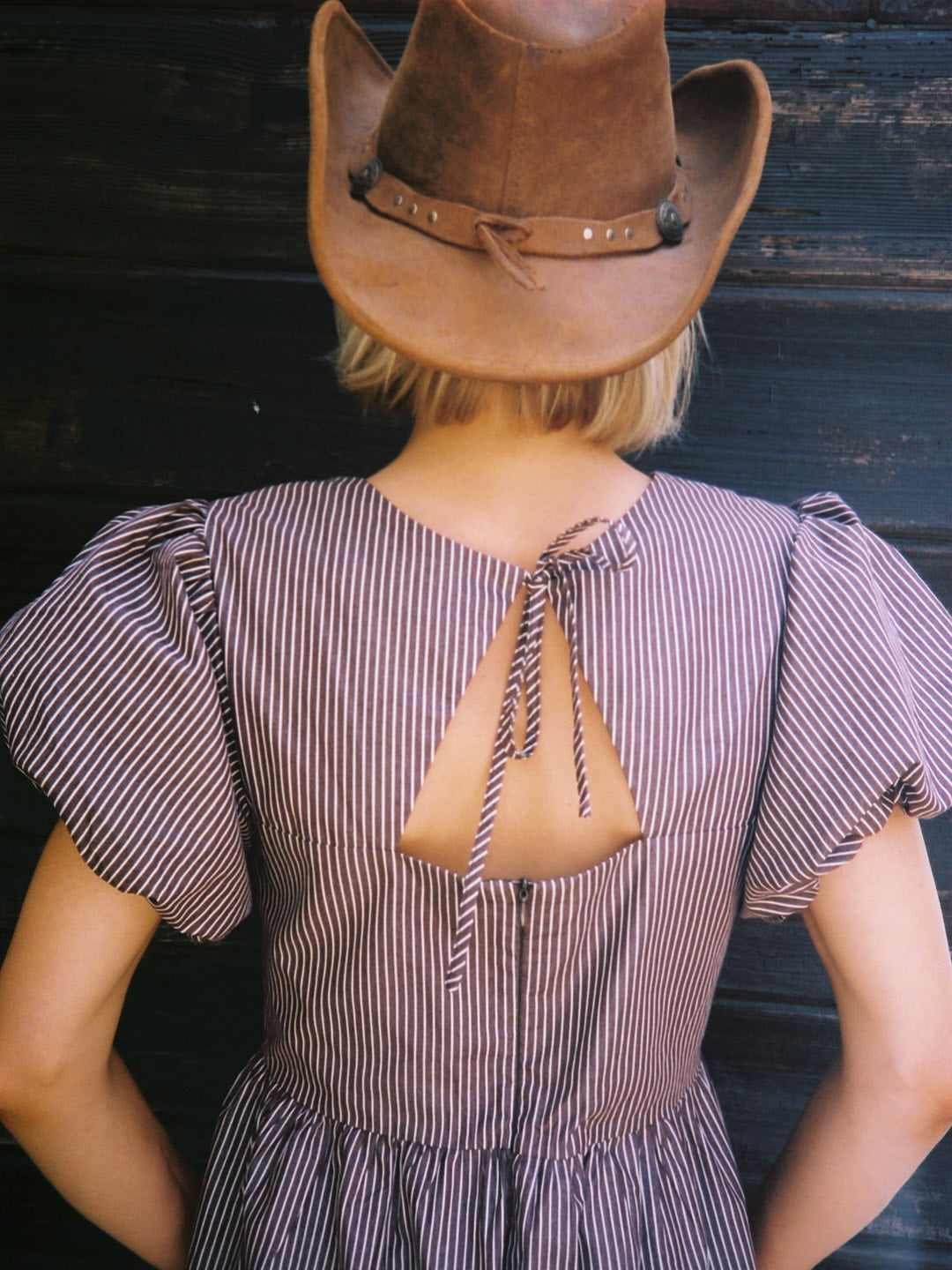 Verena Dress - Saddle Stripe