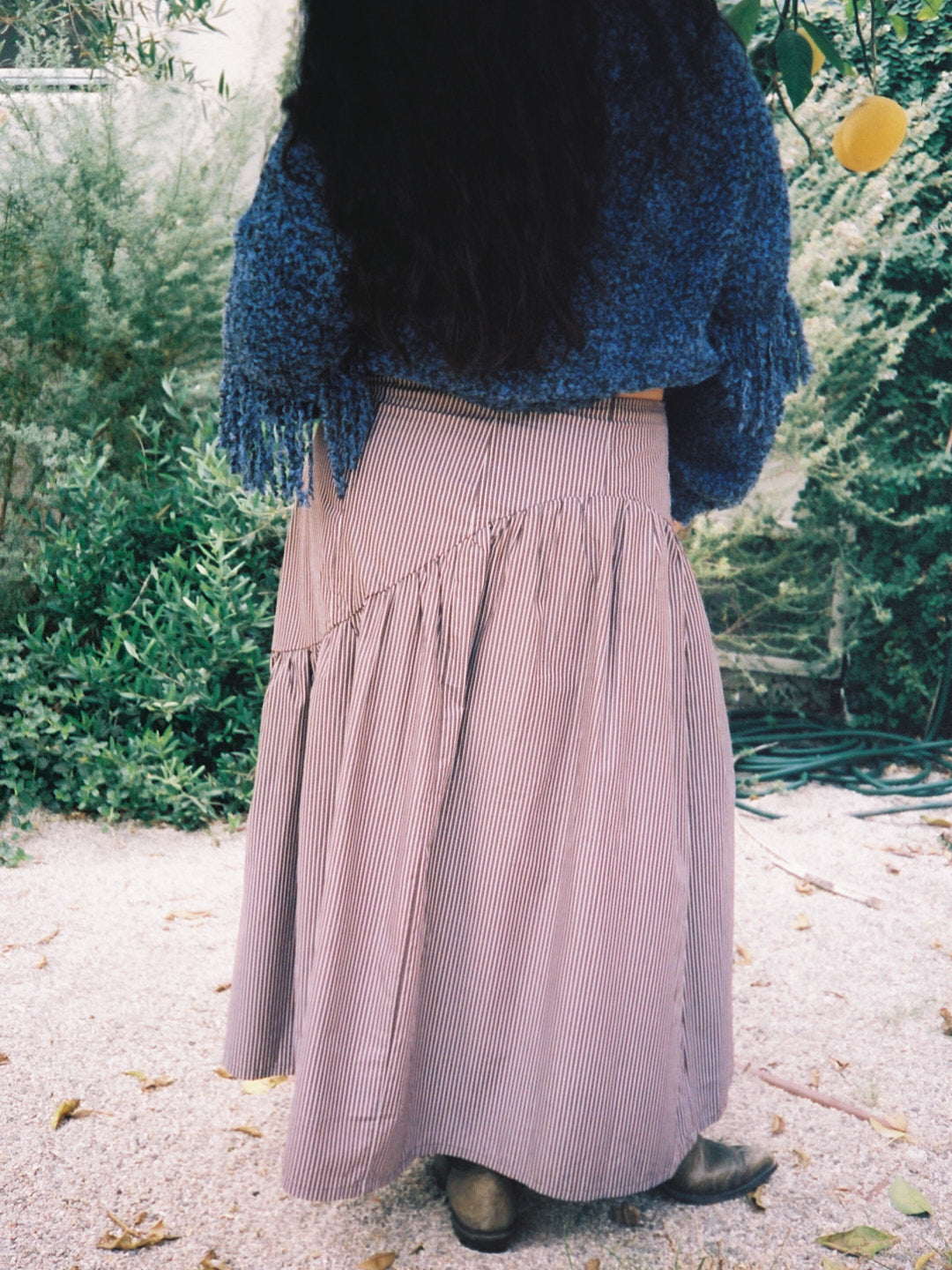 Maeve Midi Skirt - Saddle Stripe