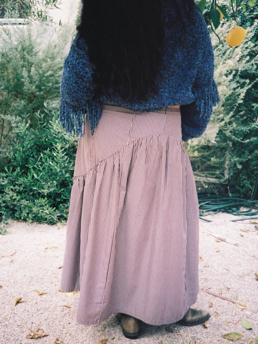 Maeve Midi Skirt - Saddle Stripe