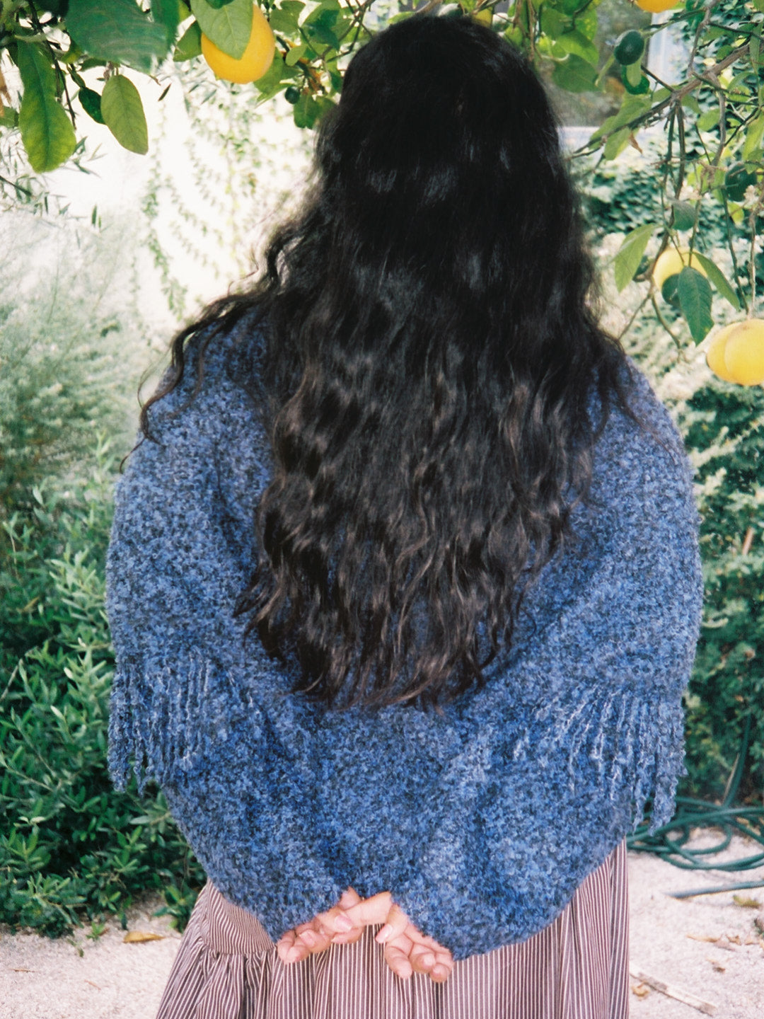 Rowena Fringe Sweater - Salt & Pepper