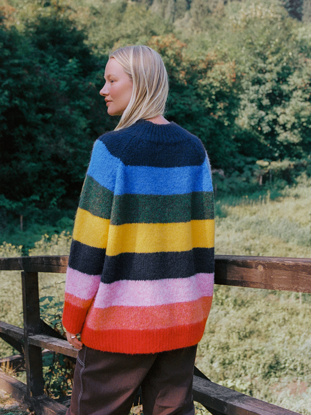 Louise Mockneck Sweater - Rainbow