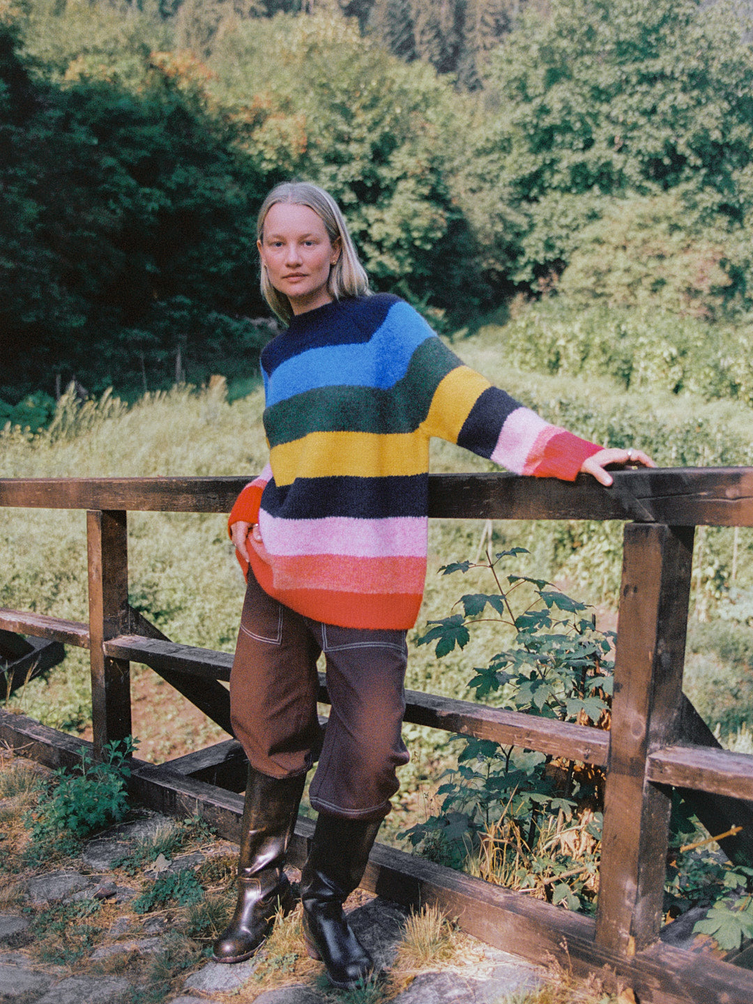 Louise Mockneck Sweater - Rainbow – Lisa Says Gah