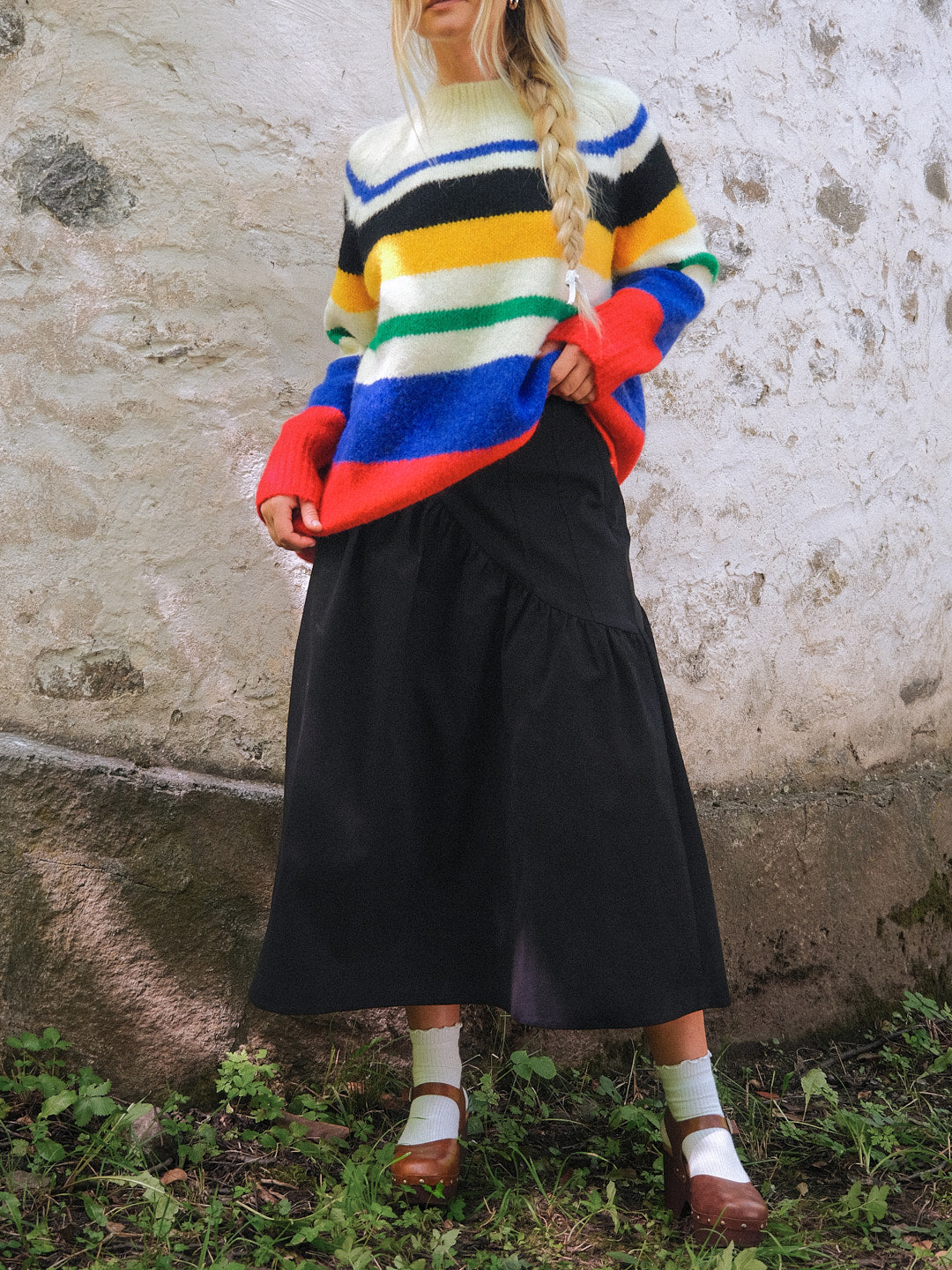 Maeve Midi Skirt - Caviar Twill