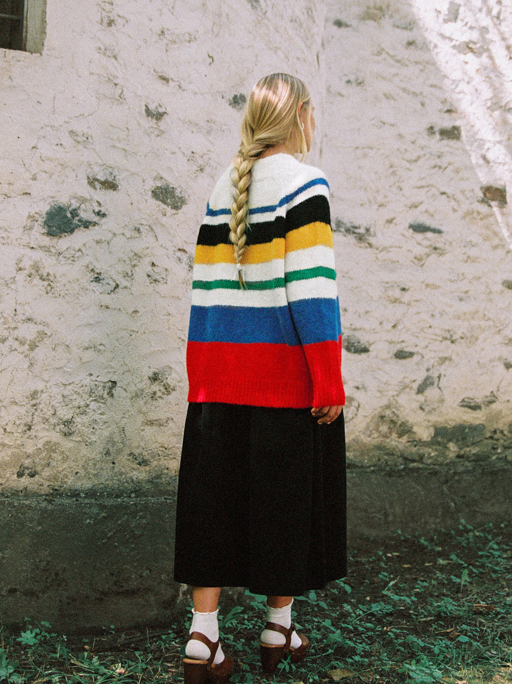 Louise Mockneck Sweater - Primary Stripe