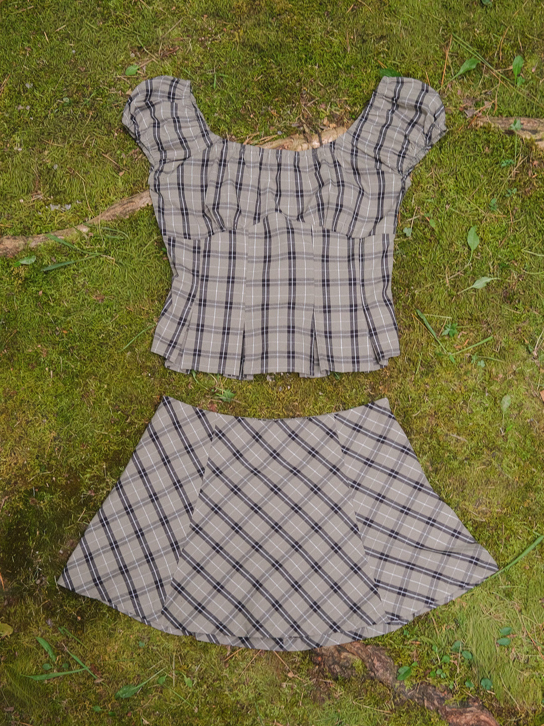 Pat Top - Moss Plaid