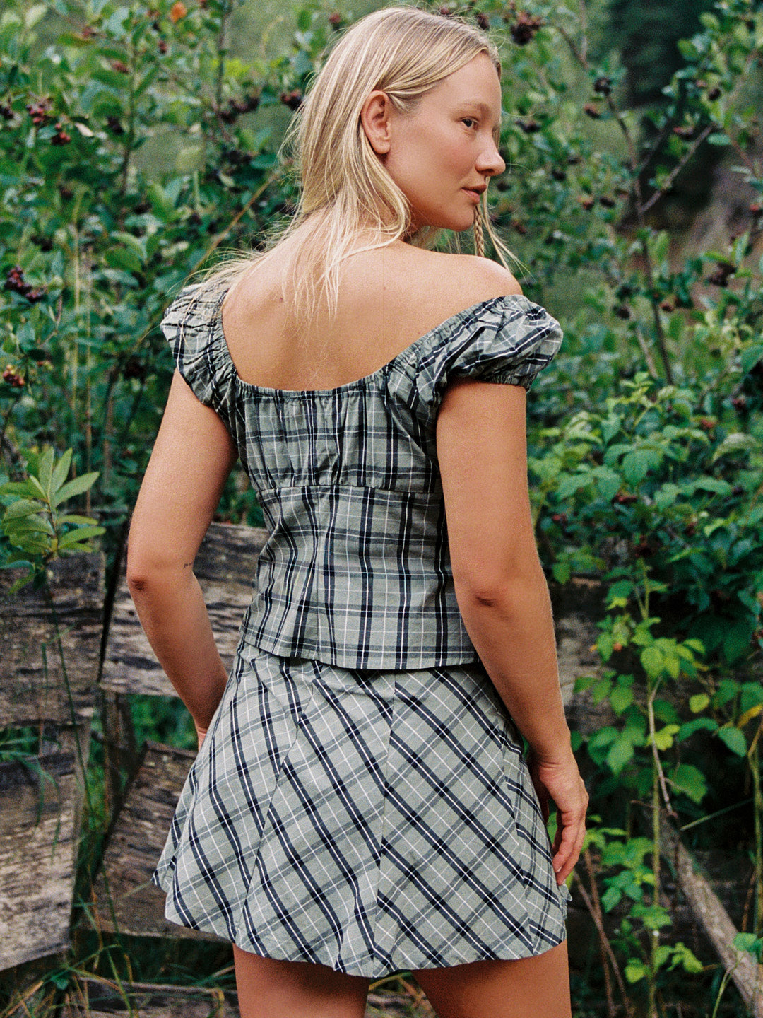 Pat Top - Moss Plaid