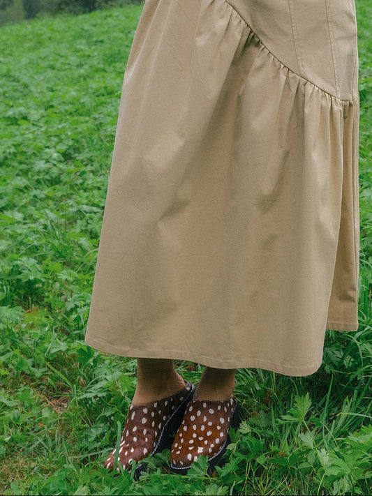 Maeve Midi Skirt - Toast Twill