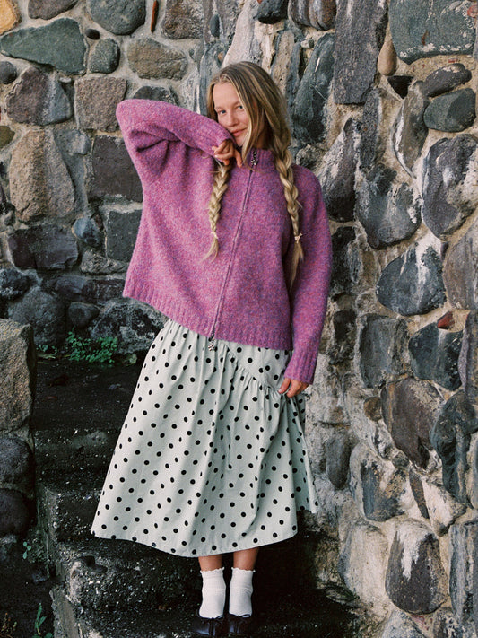 Gemma Zip Up - Pink Marble