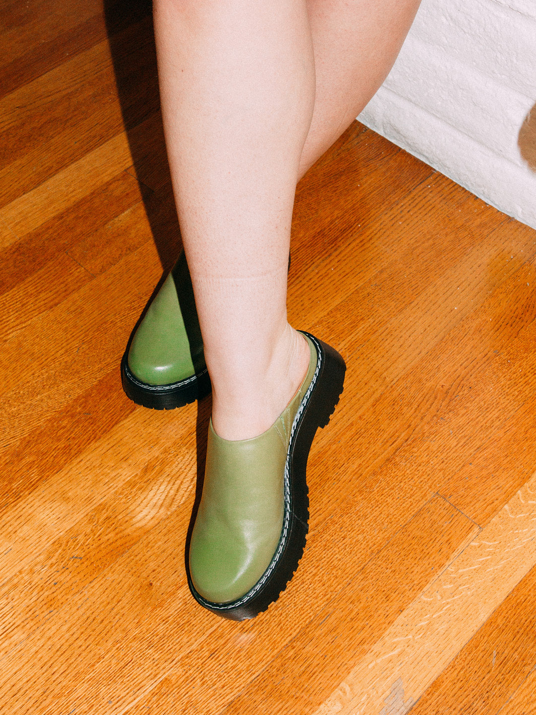 Lena Chunky Mule - Olive